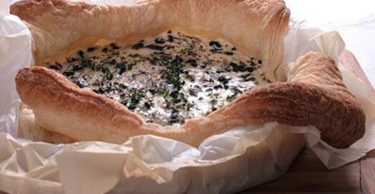 Пирог со сморчками и рикоттой от Ольги Сюткиной