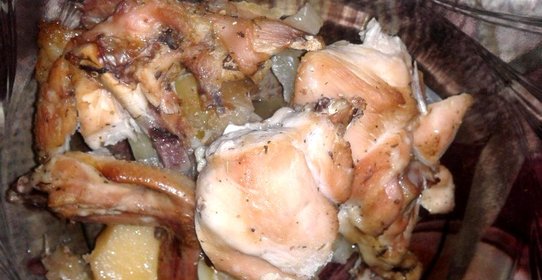 Курица на картофельной подушке