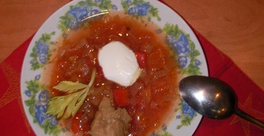 Русский борщ со свеклой