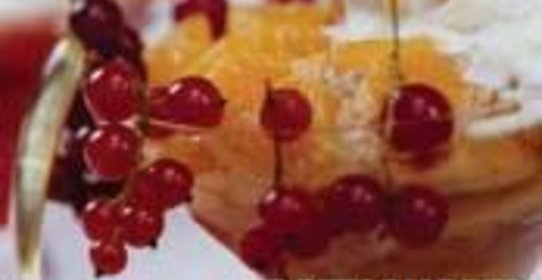 Миндальные печенья под шапкой из мандаринового желе