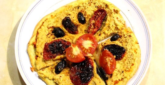 Пицца с хумусом