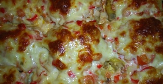 Рыба, запеченная с крабовыми палочками