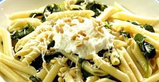 Паста с рикоттой и кедровыми орехами