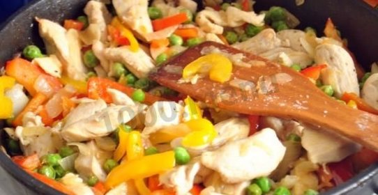 Рататуй тушёные овощи на сковороде