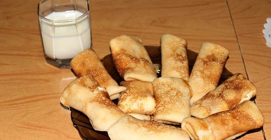 Блины с творогом