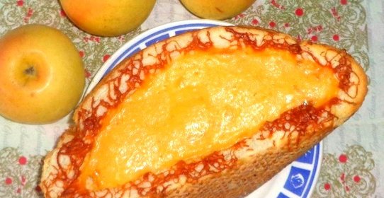 Хлеб запеченный с овощами и сердцем