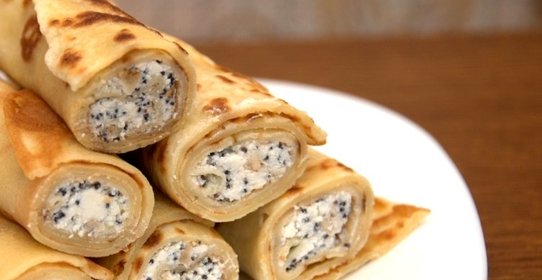 Блинчики с маком и творогом