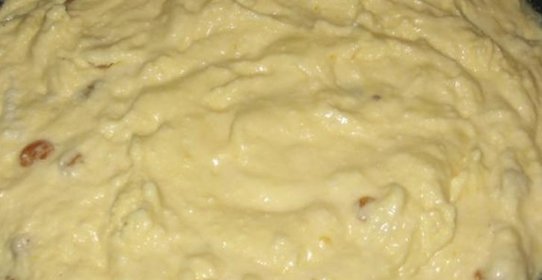 Бисквитное тесто с творогом