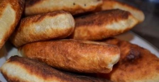 Пирожки жареные с тестом на пиве