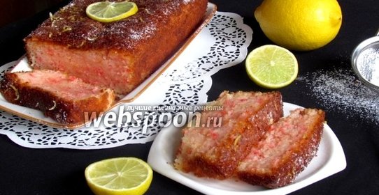 Кокосово-йогуртовый кекс с лаймовым сиропом