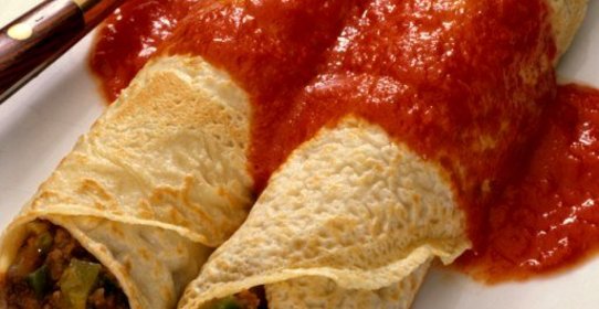 Трубочки с мясом и сыром