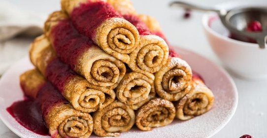 Пышные блины с дырочками