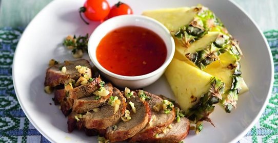 Свиная вырезка в кокосовом маринаде