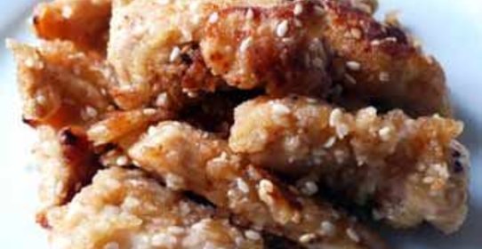 Курица в кунжуте