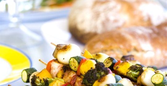 Говяжьи и овощные шашлыки