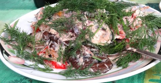 Овощи на гриле аль тонно