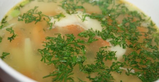 Суп с форелью и морским окунем