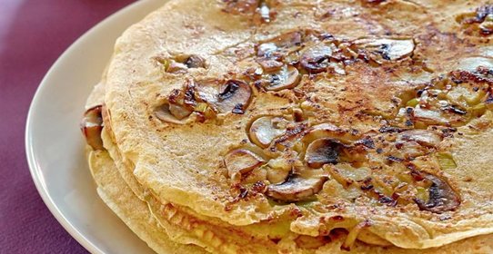 Грибные блины с припеком