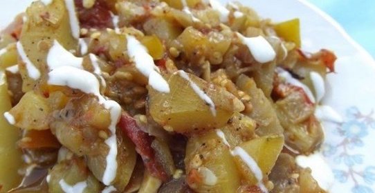 Рагу из баклажанов в мультиварке