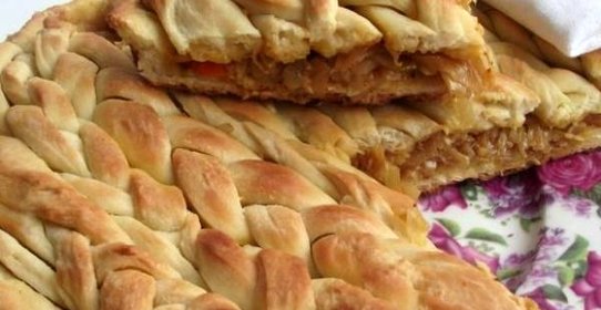Пирог с капустой Косичка
