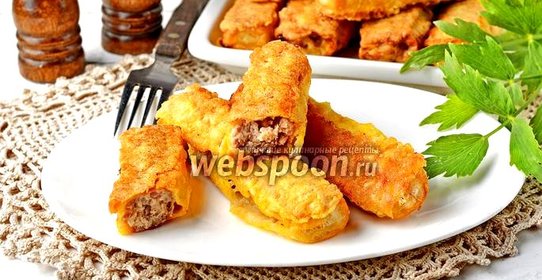 Трубочки фаршированные фаршем