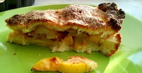 Творожный пирог с фруктами