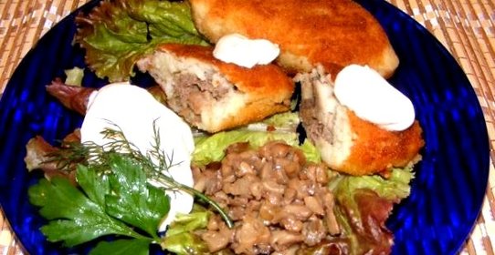 Зразы с мясом и грибами