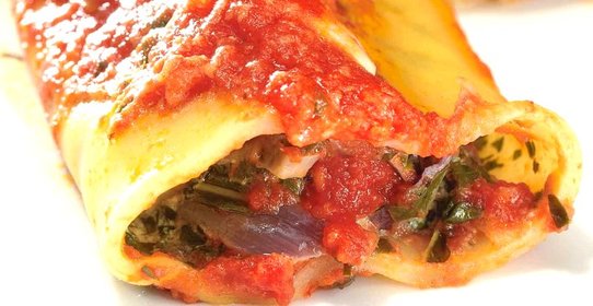 Каннеллони с козьим сыром