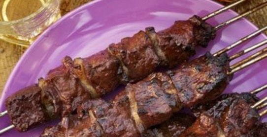 Шашлык из говяжьей печени