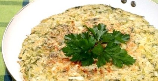 Капустный пирог на сковороде