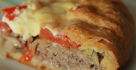 Открытый мясной пирог
