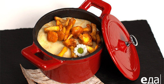 Пирог с лисичками в горшочке от телеканала «Еда»