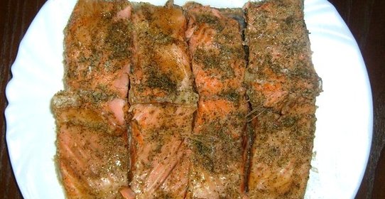 Красная рыба на пару