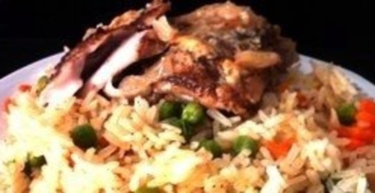 Курица по-купечески с рисом на гарнир