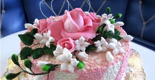 Торт Цветы из мастики