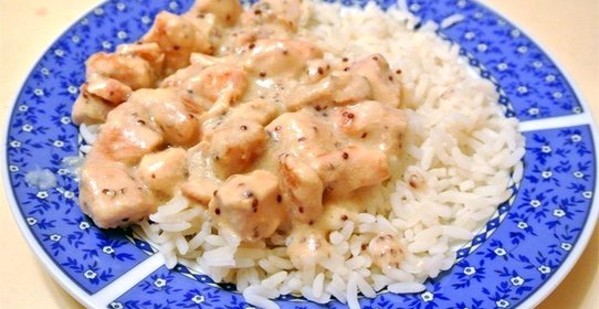 Куриные грудки в сметанно-горчичном соусе