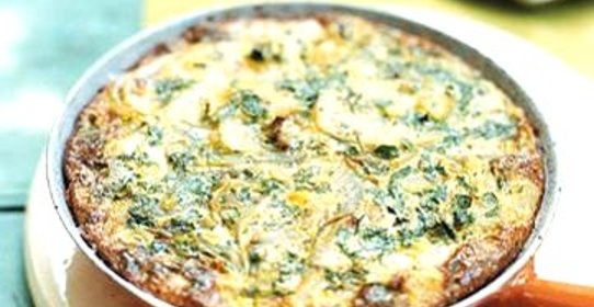 Запеченная лепешка с картофелем и луком