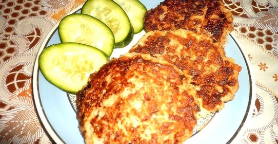 Котлеты с овсяными хлопьями
