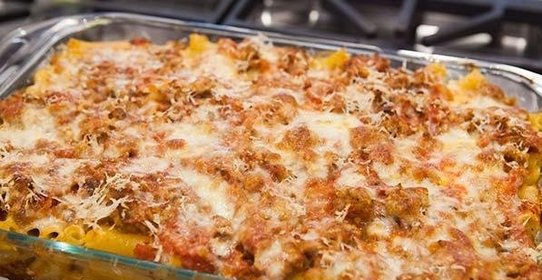 Макароны под соусом в духовке