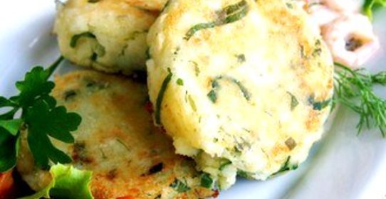 Сырники с картофелем и морской капустой