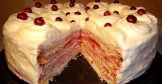 Клюквенный торт