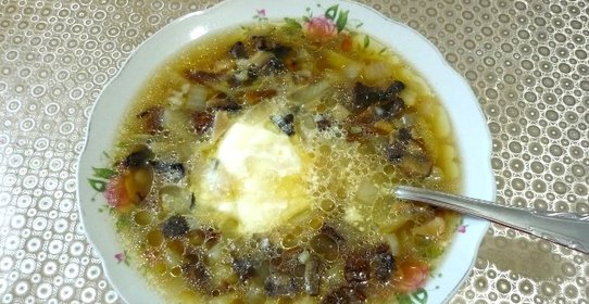 Грибной суп с картофелем