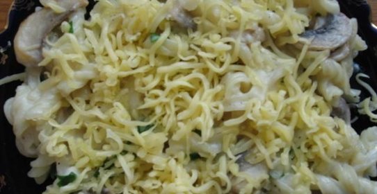 Паста с грибами в сливочном соусе