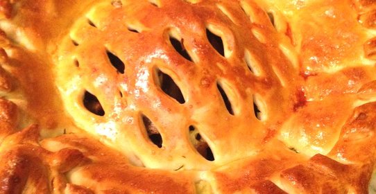 Пирог с картошкой и грибами