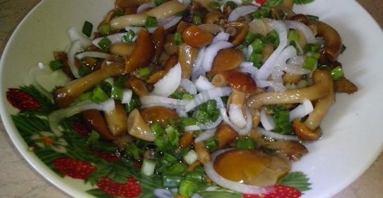 Быстро маринованные опята