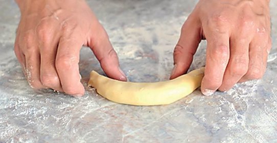 Печенье Бананы с творожной начинкой