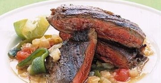 Говядина с соусом поблано