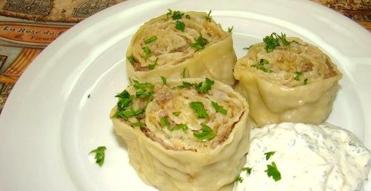 Ленивые манты в пароварке