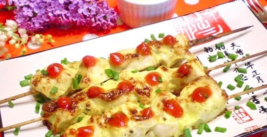 Куриные шашлычки в духовке на шпажках