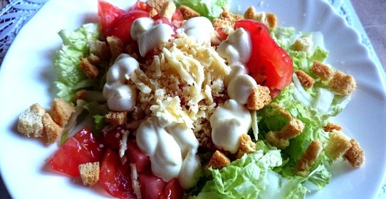 Вегетарианский салат Цезарь